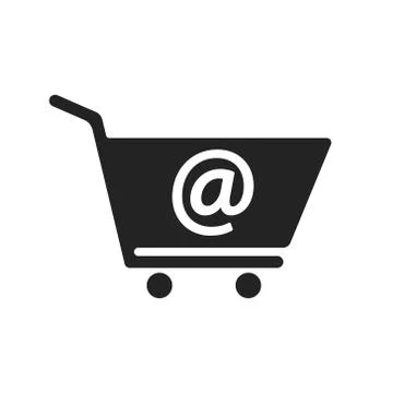 Vector illstration of web shoping icon. Flat design. Isolated. Stock Illustration