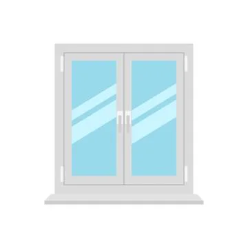 Vector illstration of window on white background. Isolated. Stock Illustration