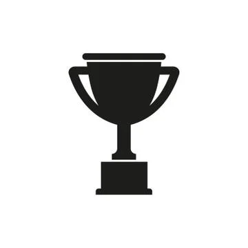 Vector illstration of winner cup icon. Flat design. Isolated. Stock Illustration