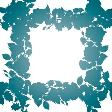 Vector illsutration with shadow silhouette of rose bush Stock Illustration
