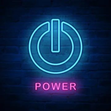 Vector illuminated neon light icon sign Illustrazione stock