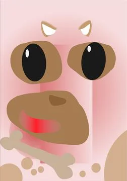 Vector illusration cute dog cartoon drawing Stock Illustration