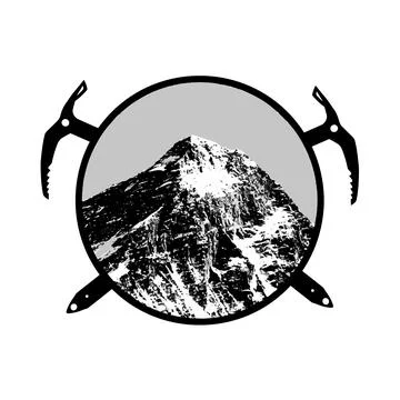 Vector illustation logo of Mount Everest Stock Illustration