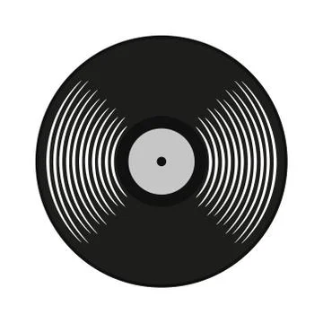 Vector illustation of vinyl record icon. Isolated. Stock Illustration