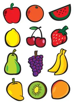 Vector illustrate fruits Stock Illustration