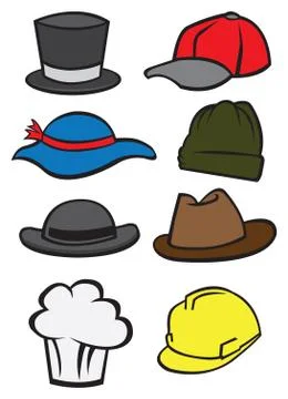 Vector illustrate hats Stock Illustration