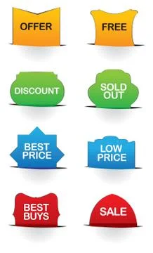 Vector illustrate sale labels Stock Illustration