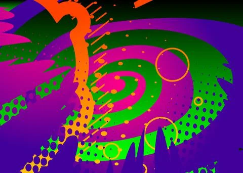 Vector illustrated abstract cartoon, comic book style background template. Gr Illustrazione stock