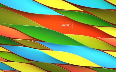 Vector illustrated background with dynamic petal shapes Stock Illustration