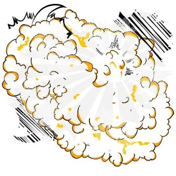 Vector illustrated comic book style explosions background. 스톡 일러스트