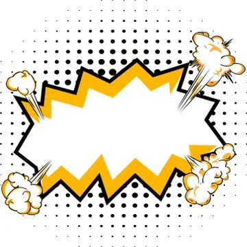 Vector illustrated comic book style background with speech bubbles. Stock Illustration