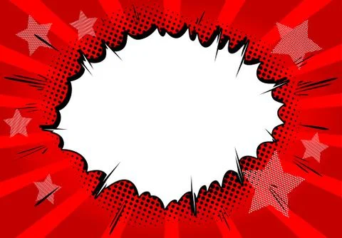 Vector illustrated comic book style explosions background. 스톡 일러스트