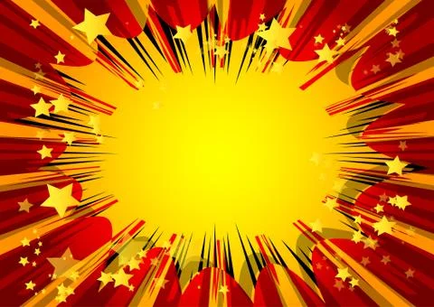 Vector illustrated retro comic background, pop art vintage style. イラスト素材
