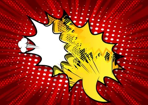 Vector illustrated retro comic background, pop art vintage style abstract bac Illustrazione stock