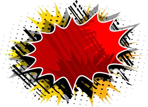 Vector illustrated retro comic book background with big colorful explosion bu Stock Illustration