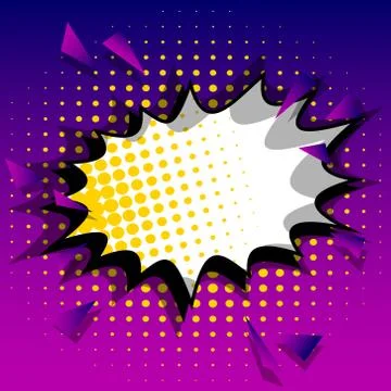 Vector illustrated retro comic book background with big colorful explosion bu Stock Illustration