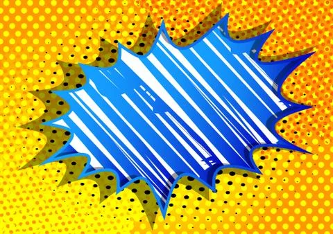 Vector illustrated retro comic book background with big colorful explosion bu Stock Illustration
