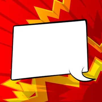 Vector illustrated retro comic book background with big blank speech bubble,  Illustrazione stock
