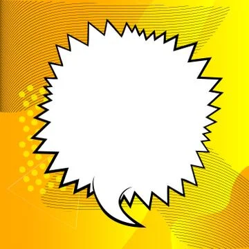 Vector illustrated retro comic book background with big blank speech bubble,  스톡 일러스트