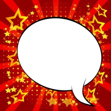 Vector illustrated retro comic book background with big blank speech bubble,  스톡 일러스트
