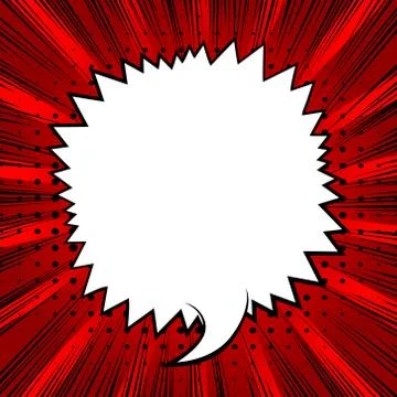 Vector illustrated retro comic book background with big blank speech bubble,  스톡 일러스트