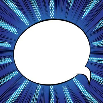 Vector illustrated retro comic book background with big blank speech bubble,  스톡 일러스트
