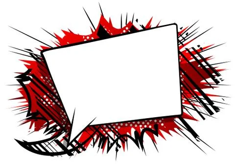 Vector illustrated retro comic book background with big blank speech bubble,  Stock Illustration