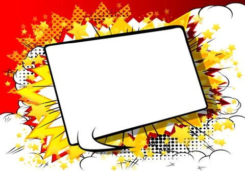 Vector illustrated retro comic book background with big blank speech bubble,  스톡 일러스트