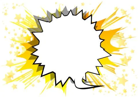 Vector illustrated retro comic book background with big blank speech bubble,  스톡 일러스트