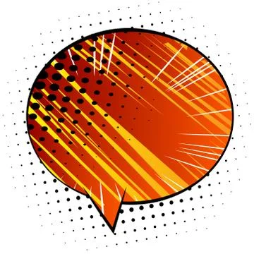 Vector illustrated retro comic book background with big colorful speech bubbl Stockillustratie