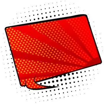 Vector illustrated retro comic book background with big colorful speech bubbl Stock Illustration