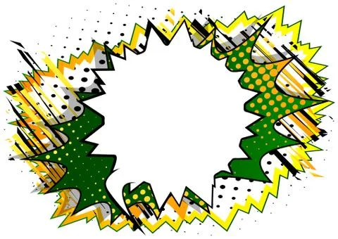 Vector illustrated retro comic book background with big blank speech bubble,  イラスト素材