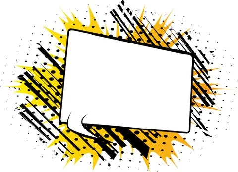 Vector illustrated retro comic book background with big blank speech bubble,  Stock Illustration
