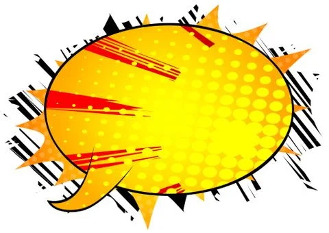 Vector illustrated retro comic book background with big colorful speech bubbl Stockillustratie