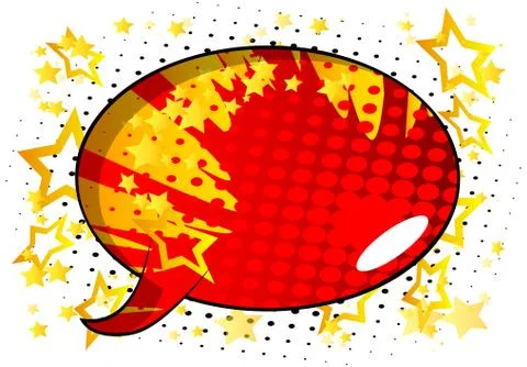 Vector illustrated retro comic book background with big colorful speech bubbl Stockillustratie