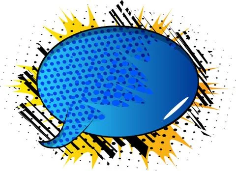 Vector illustrated retro comic book background with big colorful speech bubbl イラスト素材
