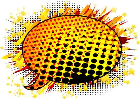 Vector illustrated retro comic book background with big colorful speech bubbl Illustrazione stock