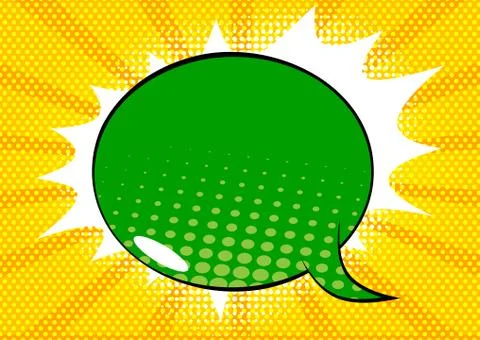 Vector illustrated retro comic book background with big colorful speech bubbl Stockillustratie