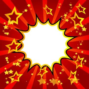 Vector illustrated retro comic book background. Pop art vintage style backdro Stock Illustration