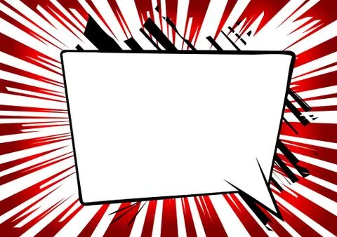 Vector illustrated retro comic book background with big blank speech bubble,  Stock Illustration