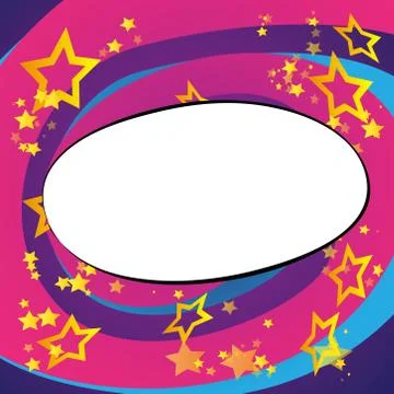 Vector illustrated retro comic book background with big blank explosion bubbl Illustrazione stock