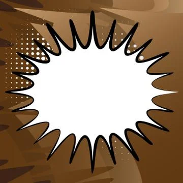 Vector illustrated retro comic book background with big blank explosion bubbl Stock Illustration