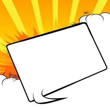 Vector illustrated retro comic book background with big blank speech bubble,  Stock Illustration