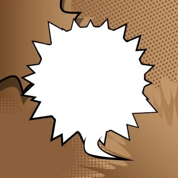 Vector illustrated retro comic book background with big blank speech bubble,  스톡 일러스트