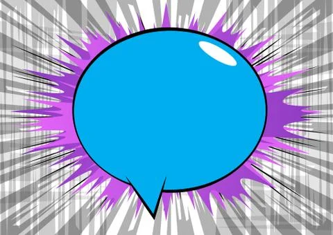 Vector illustrated retro comic book background with big colorfed speech bubbl 스톡 일러스트