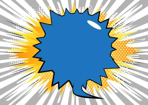 Vector illustrated retro comic book background with big colorfed speech bubbl 스톡 일러스트