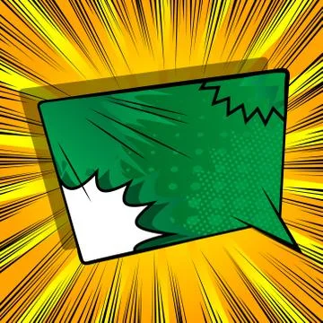 Vector illustrated retro comic book background with big colorful speech bubbl Stock Illustration