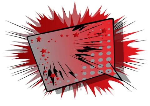 Vector illustrated retro comic book background with big colorful speech bubbl 스톡 일러스트
