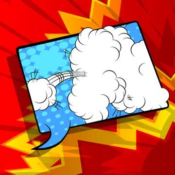 Vector illustrated retro comic book background with big colorful speech bubbl 스톡 일러스트