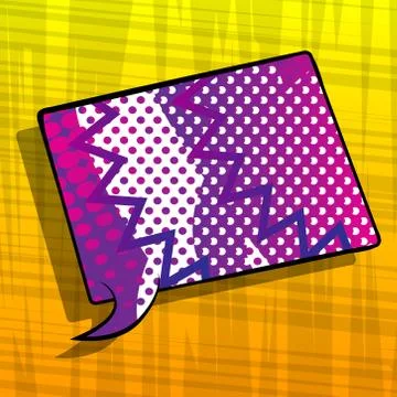 Vector illustrated retro comic book background with big colorful speech bubbl イラスト素材